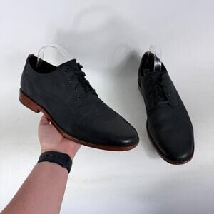 Cole Haan Feathercraft Oxford Shoe Men 11.5 Black Leather Lace-Up Low Top Casual